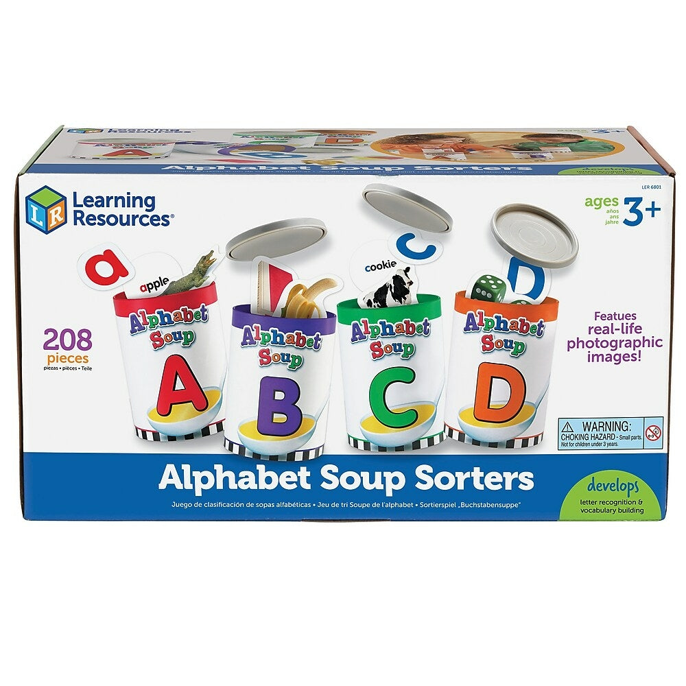 Image of Learning Resources Alphabet Soup Sorters, Grades Pre Kindergarten+