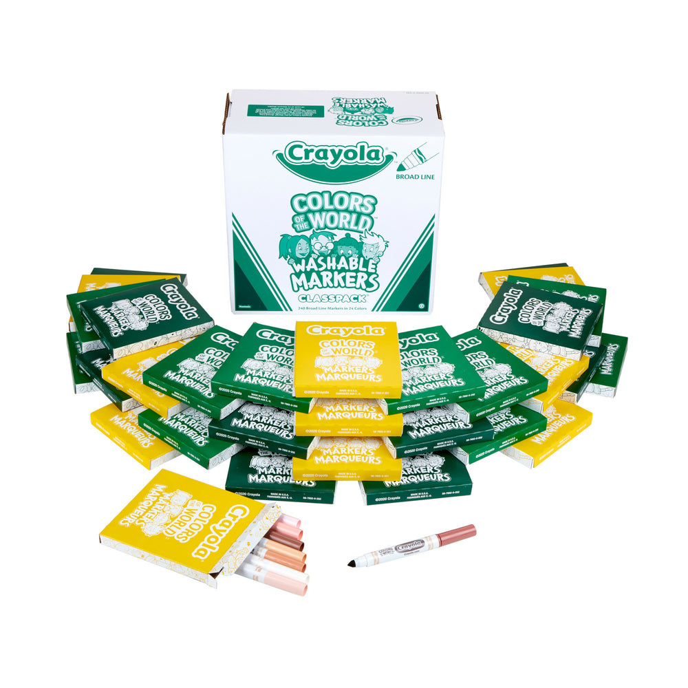 Image of Crayola 240-Piece Washable Markers Classpack