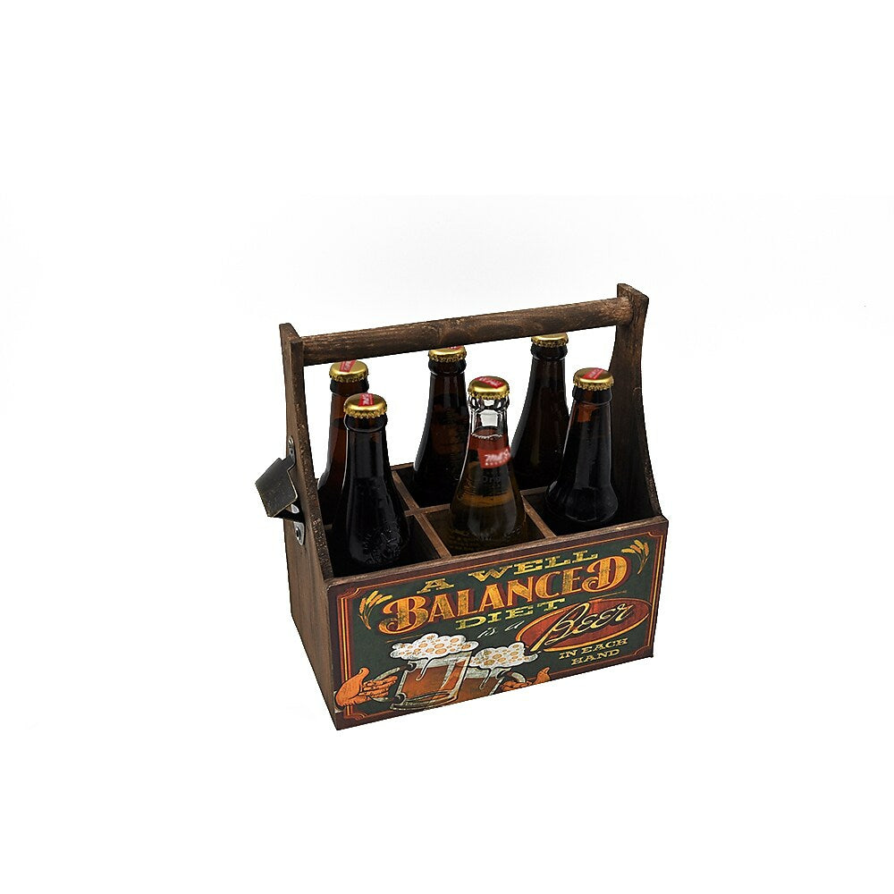 Image of Sign-A-Tology Balanced Diet Beer Caddy - 10" x 6" x 11"