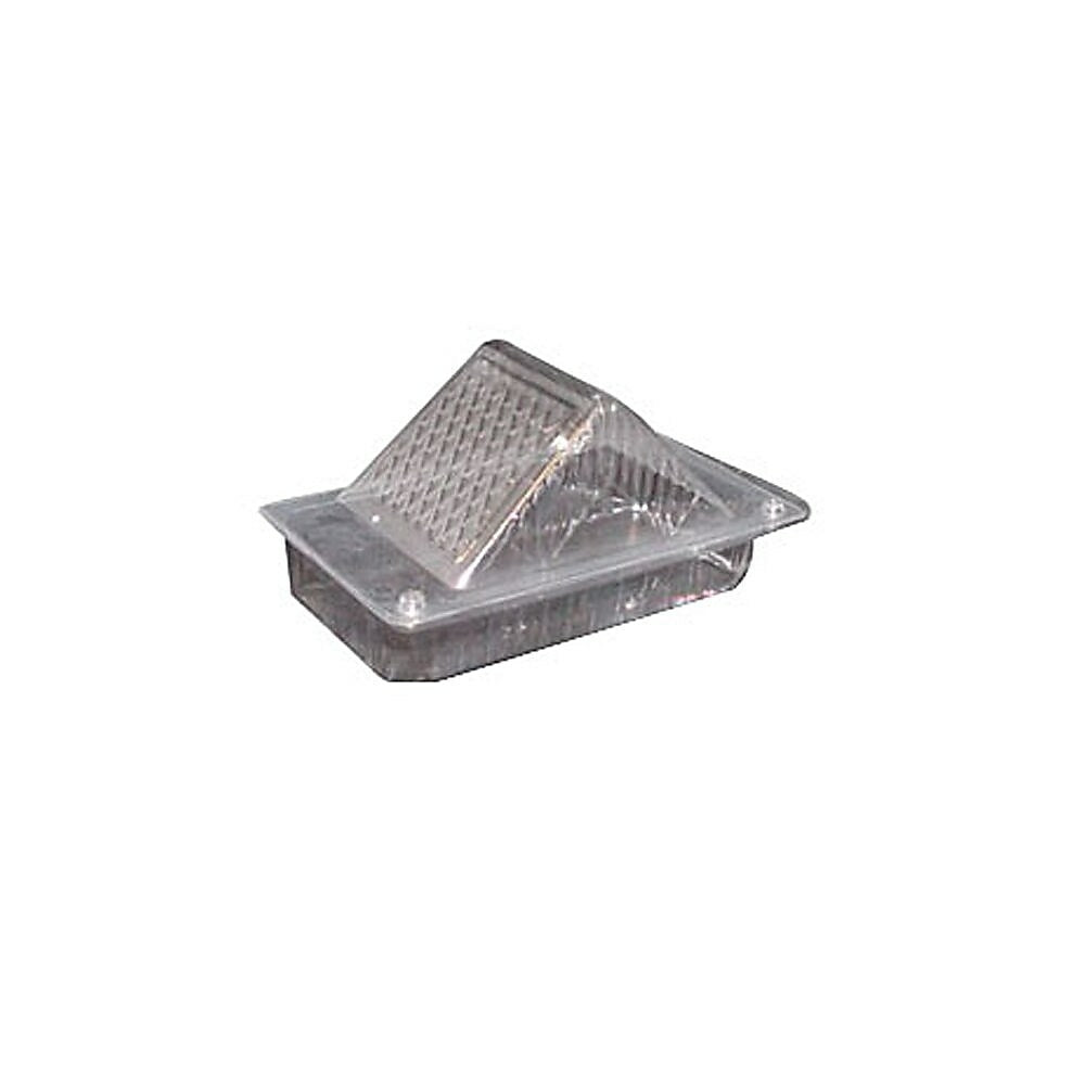 Image of Par-Pak 6" x 2-5/8" x 3-1/4" Polystyrene Small Container Hinged Sandwich Wedge, Clear, 500 Pack