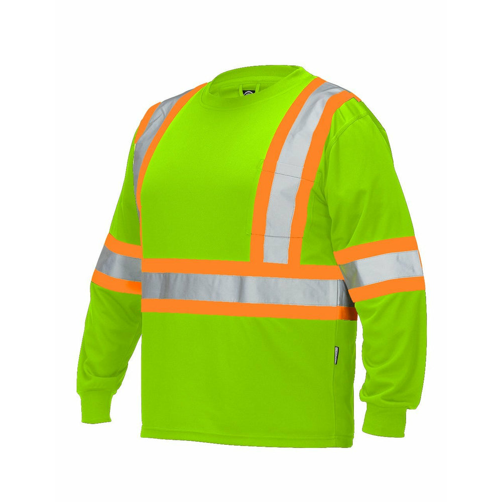 Image of Forcefield Long Sleeve Safety Tee - Lime - Large