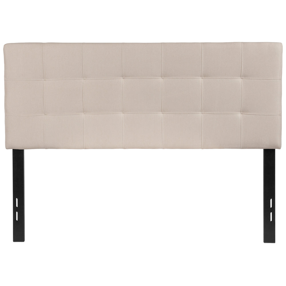 Image of Flash Furniture Bedford Tufted Upholstered Full Size Headboard - Beige Fabric