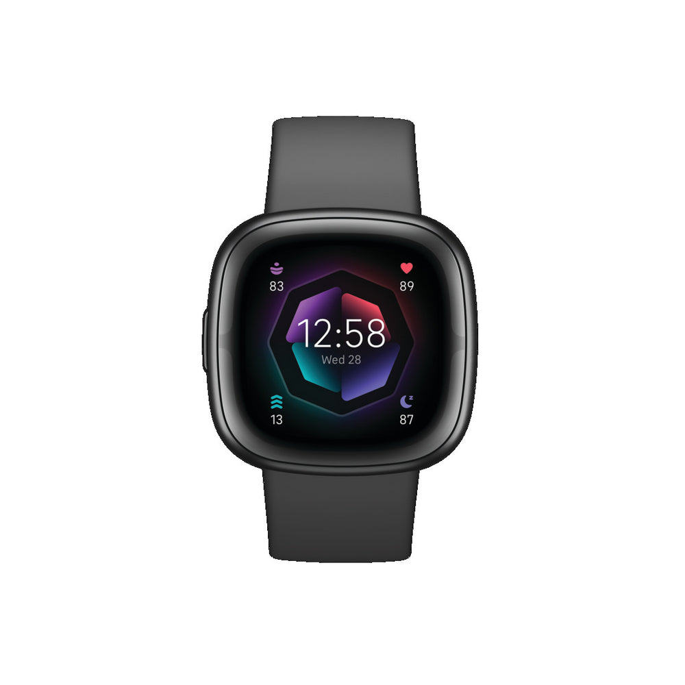 Image of Fitbit Sense 2 Smart Watch - Graphite/Graphite Aluminium, Black