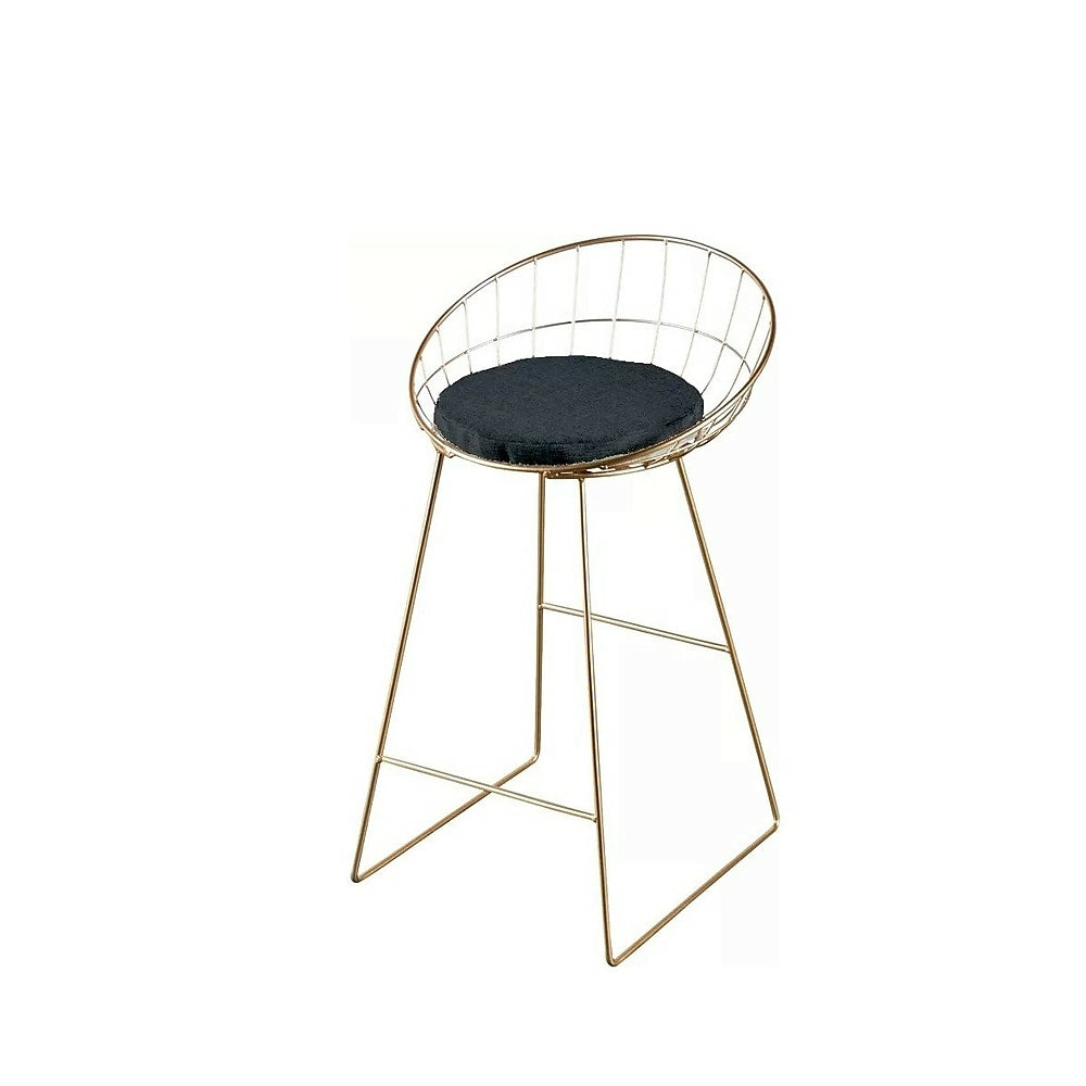 Image of Plata Import Kylie Bar Stool, Gold, 2 Pack (BS-8321-G-S2), Yellow