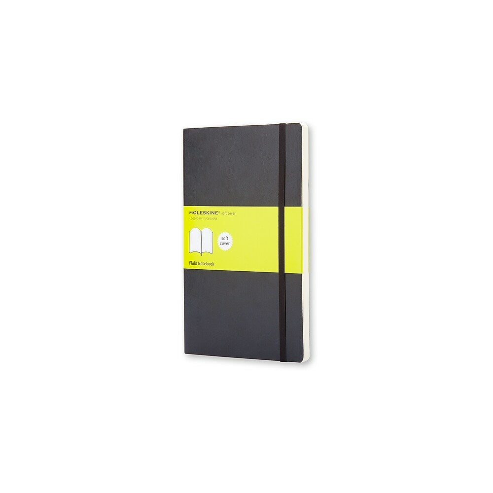 Image of Moleskine Classic Plain Soft Cover Notebook, Black, 5" x 8.25"