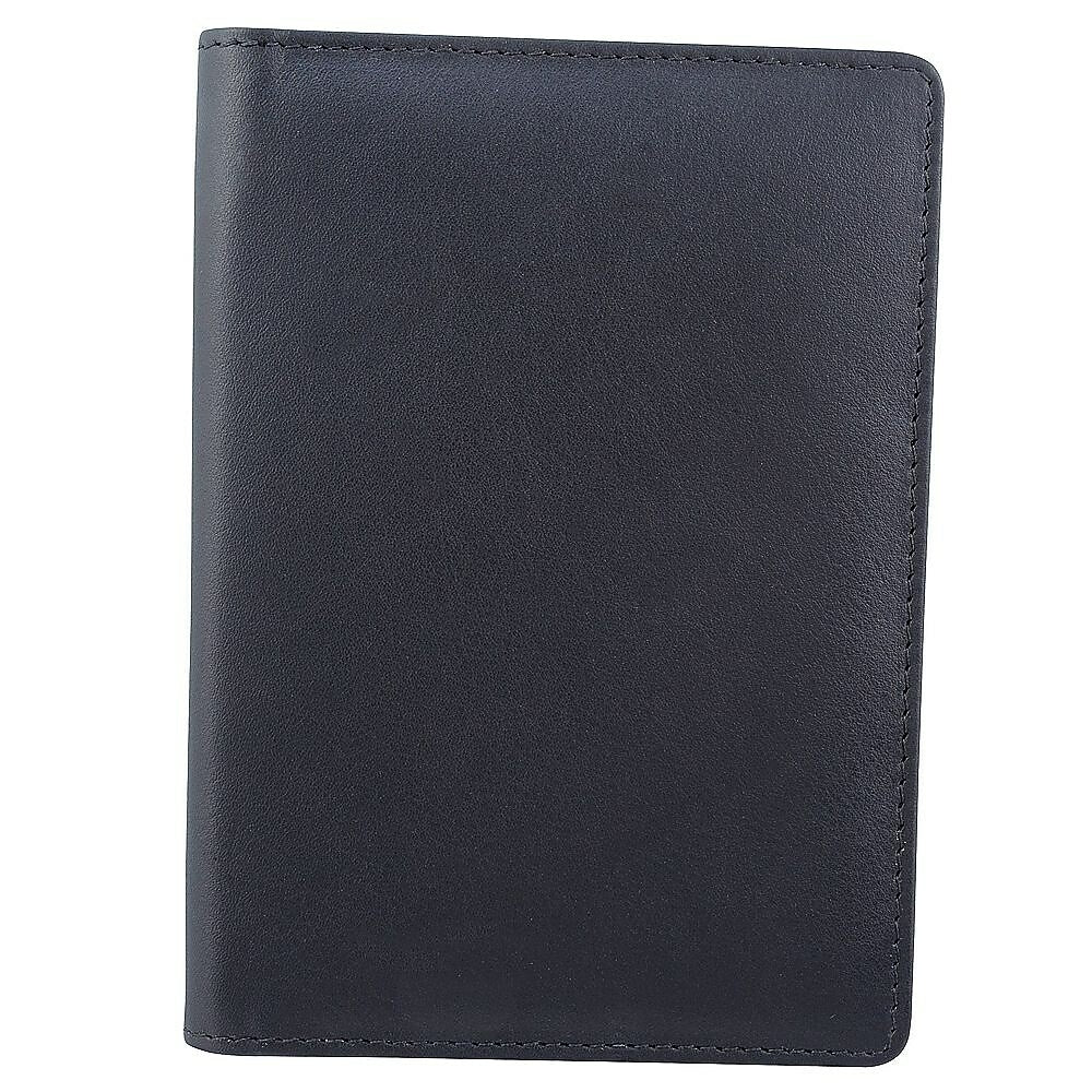 Image of Bugatti Fine Milled Nappa Leather Passport Holder with Identity Block, Black