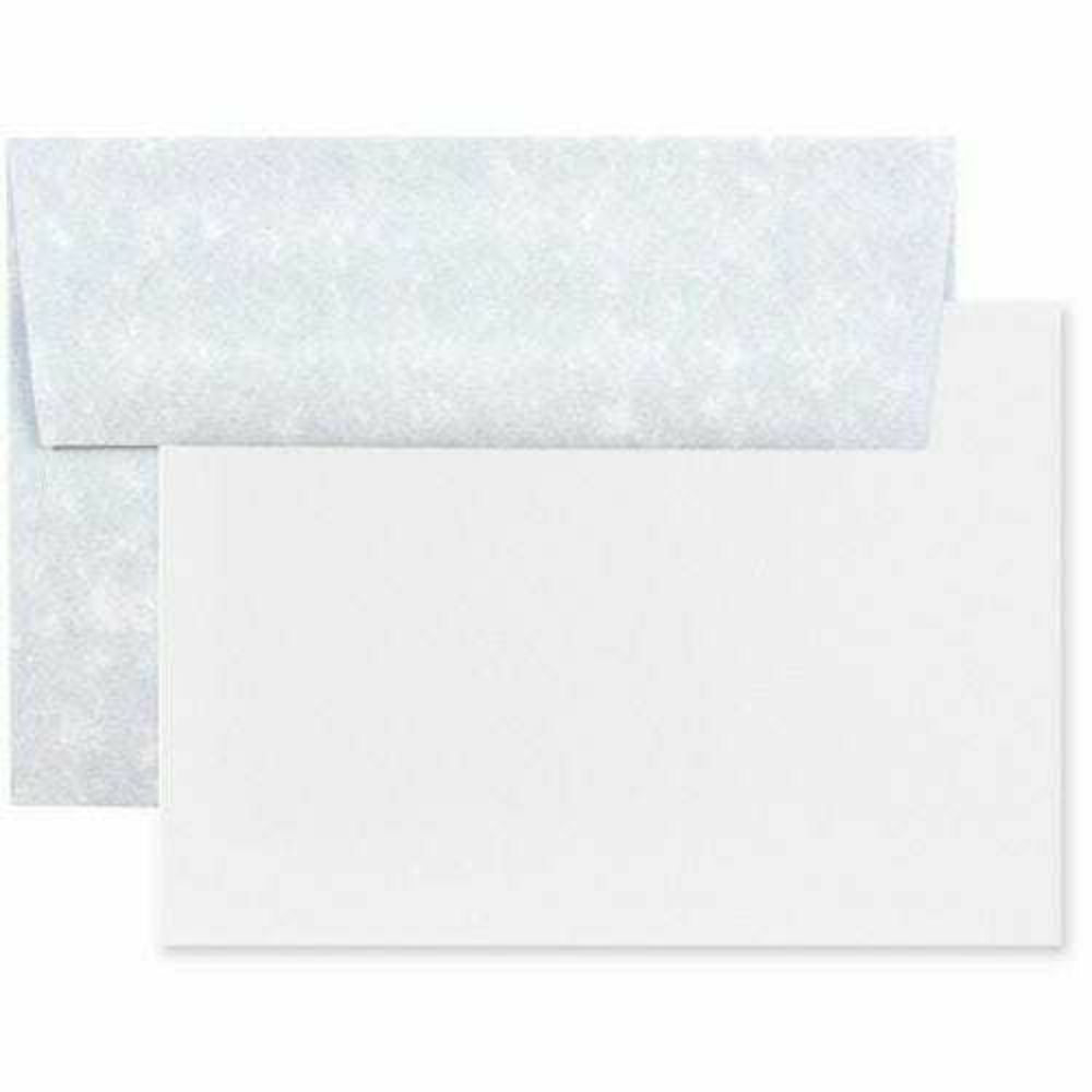 Image of JAM Paper Recycled Parchment Stationery Set - 25 Cards and 25 A6 Envelopes - Blue - set of 25