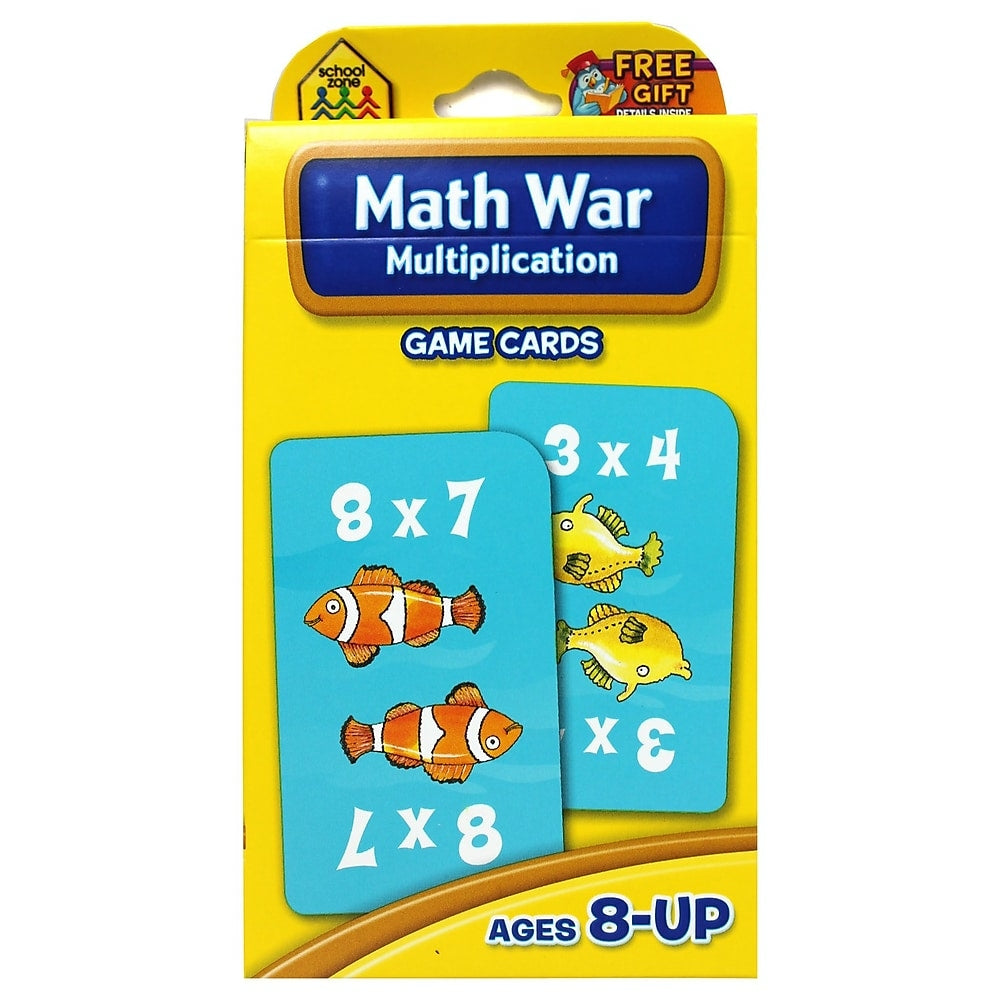 Image of School Zone Publishing Math War: Multiplication Game Cards, Grade 2 - 7 (SZP05032)