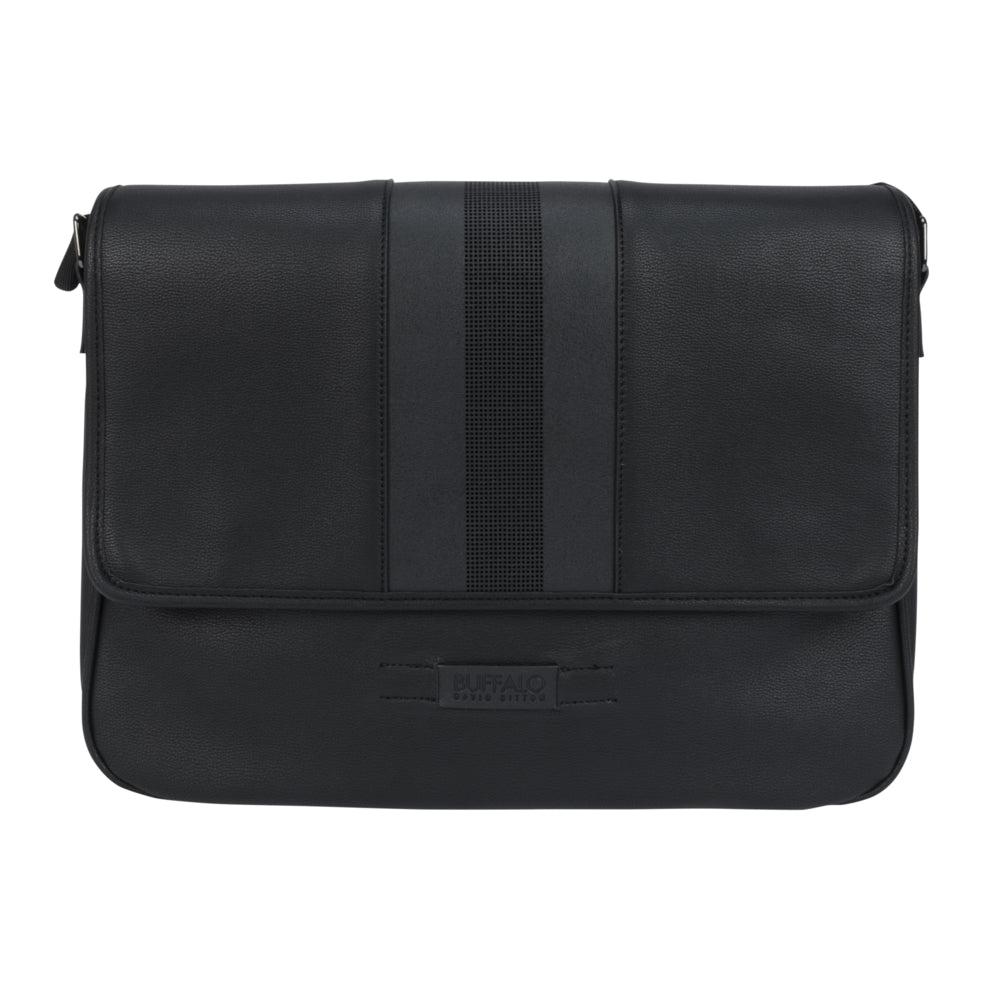 Image of Buffalo Herman Flap Messenger Bag - Black