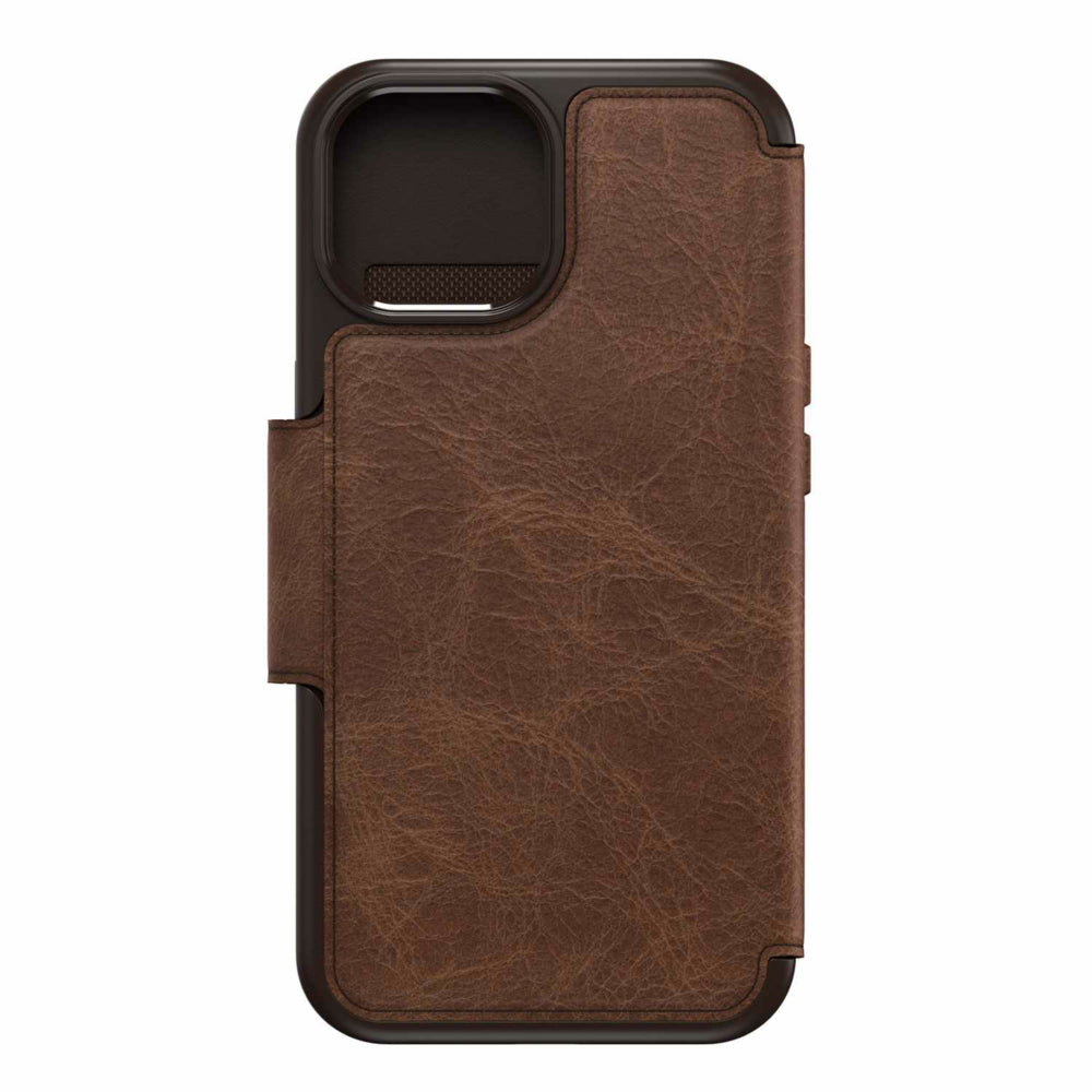 Image of Otterbox Strada Folio Case with MagSafe for iPhone 15 - Espresso, Brown_74094