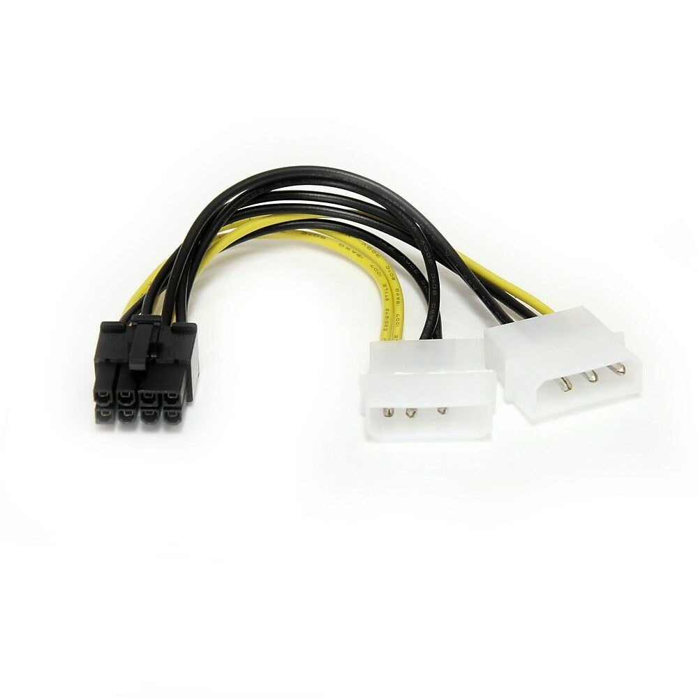 Image of StarTech LP4 to 8 Pin PCI Express Video Card Power Cable Adapter, 6"