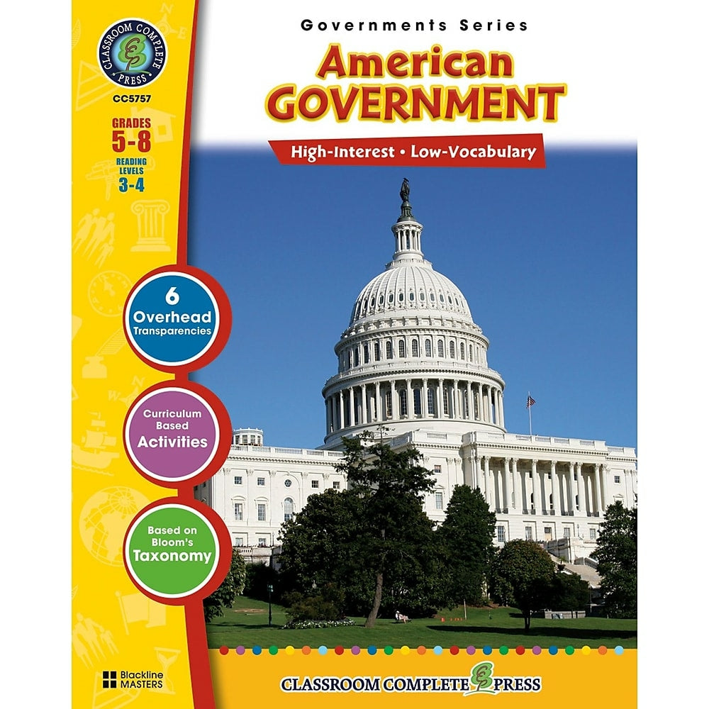 Image of Classroom Complete Press American Government Workbook, Grade 5 - 8 (CCP5757)