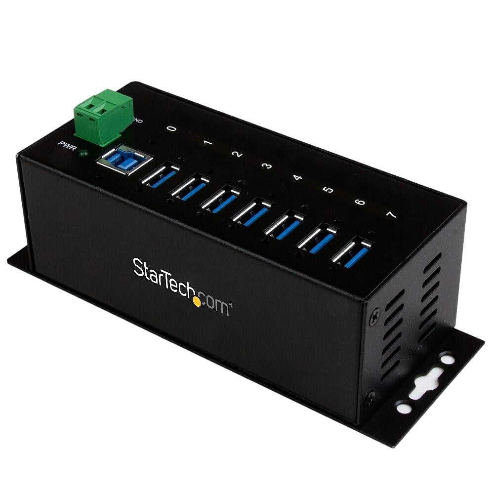 Image of StarTech 7-Port Industrial USB 3.0 Hub, ESD and Surge Protection
