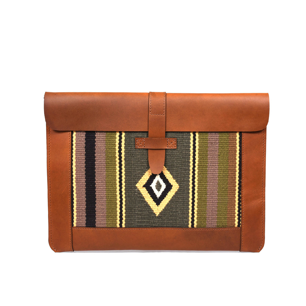 Image of Tolredo Mantra Leather Macbook Sleeve - Bohemian Sahara - Tan, Brown