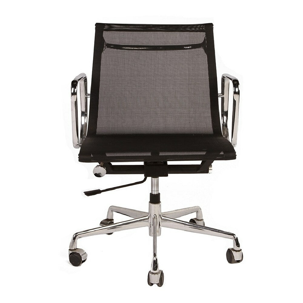 Image of Nicer Furniture Eames Style Modern High Back Mesh Chair, Black