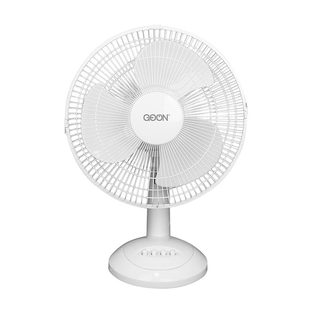 Image of GO ON 12" Oscillating Desk Fan - White