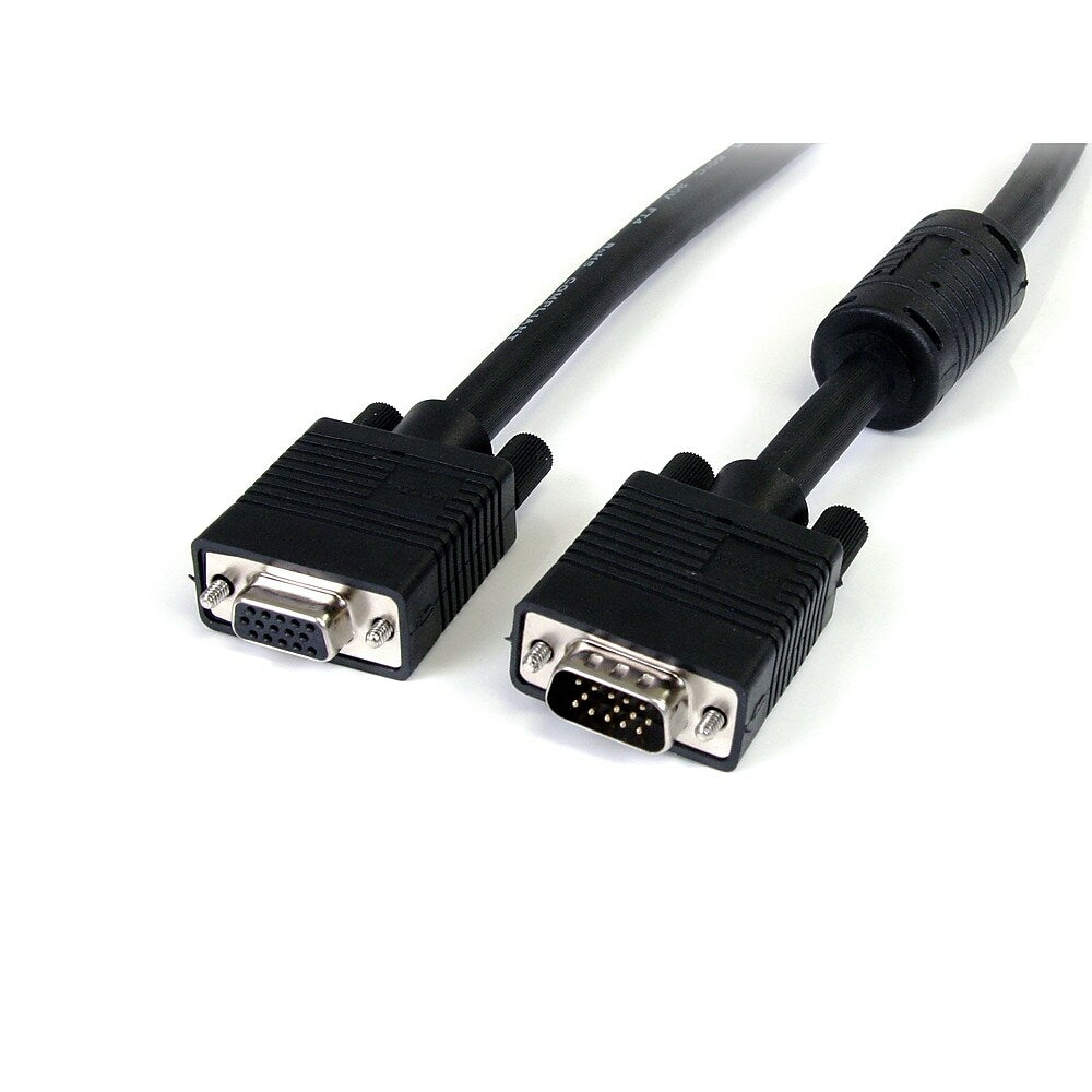 Image of StarTech Coax VGA Monitor Extension Cable, HD15 M/F, 15 Ft., Black