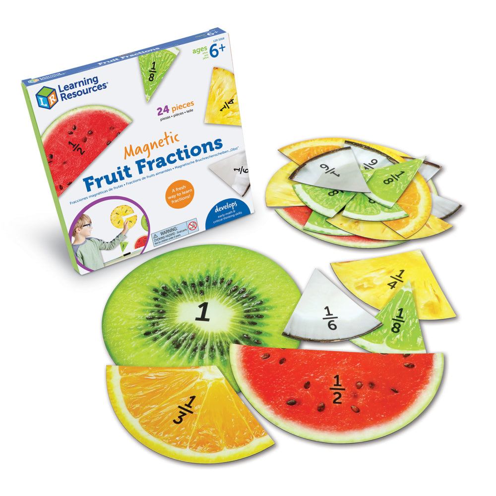 Image of Learning Resources Magnetic Fruit Fractions - Multicolor