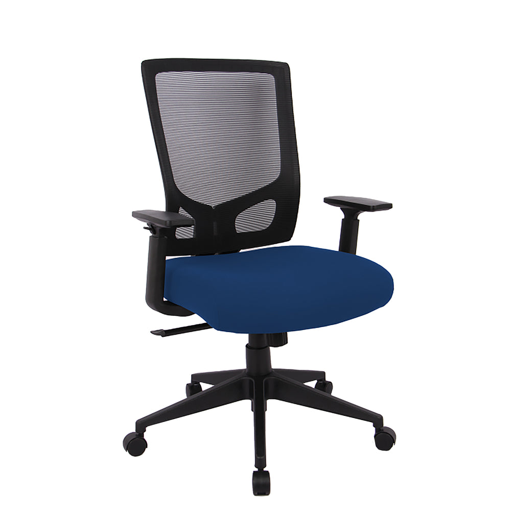 Image of Brassex Spencer Desk Chair - Black/Blue