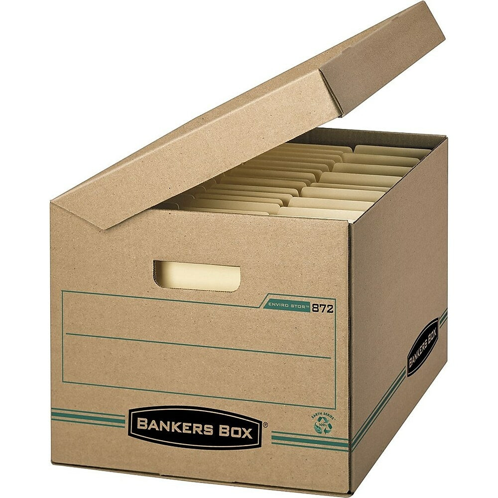 Image of Bankers Box Enviro Stor Letter/Legal Attached-Lid Storage Box - 5 Pack