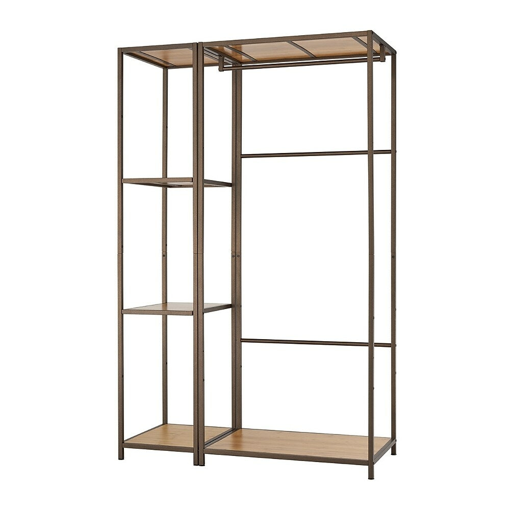 Image of TRINITY Modular Bamboo Closet Organizer - 2-Piece Set, Bronze Anthracite (TBFPRA-2704)