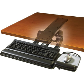 Support Clavier Coulissant Sous Le Bureau, Tiroir À Clavier Coulissant,  Planche En Bois Massif, Avec Glissière En Métal, Utilisé Pour Stocker La