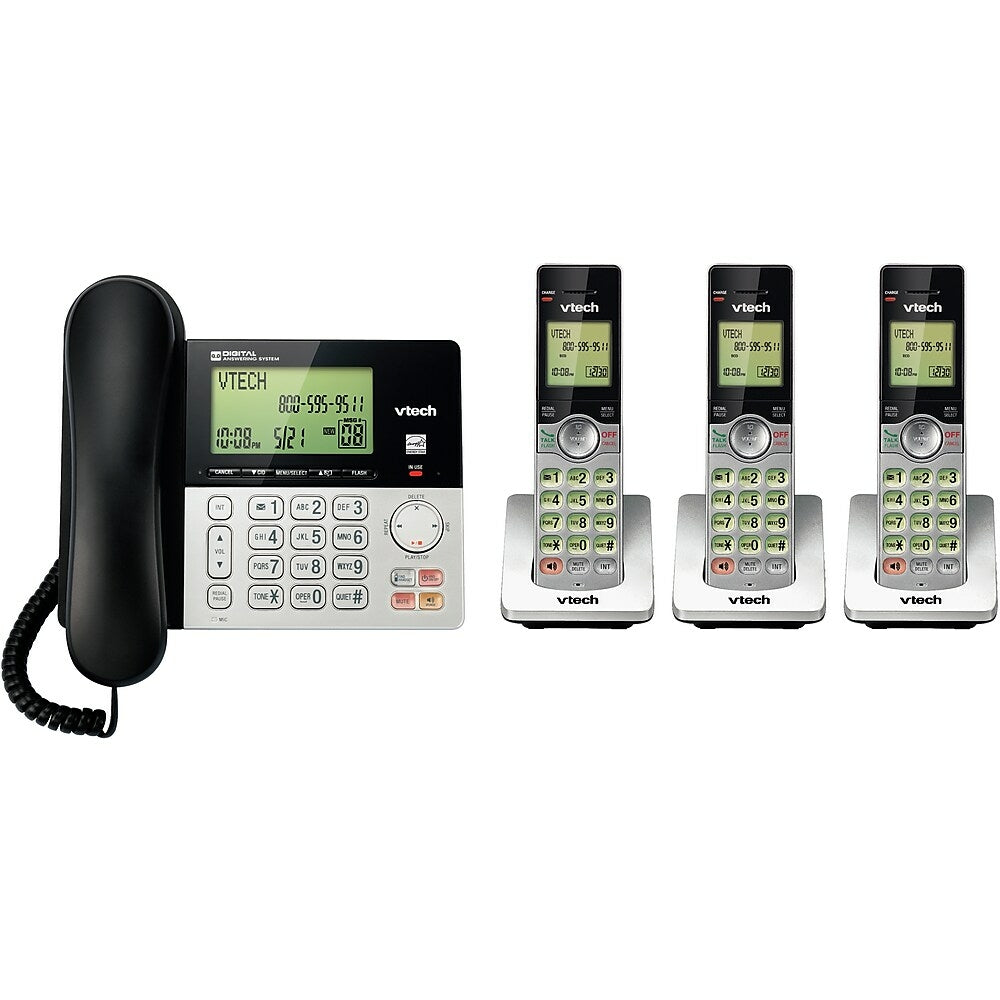 Image of Vtech (CS6949-3) 3 Handset Corded/Cordless Phones with Answering System