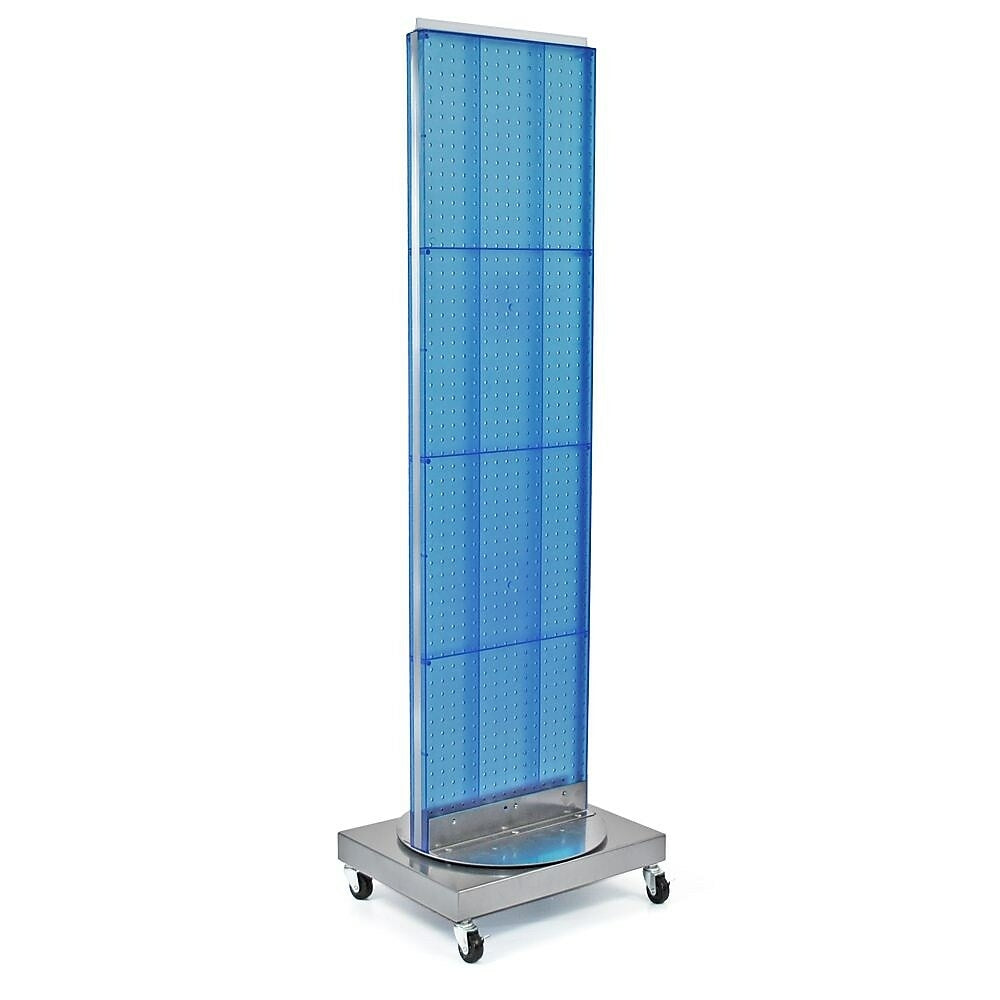 Image of Azar Displays Pegboard Freestanding Floor Stand, 16" x 60", Blue (700253-BLU)