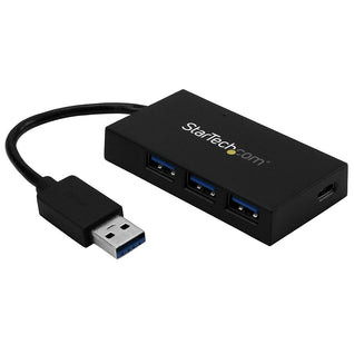 Concentrateur USB-A vers 4 ports USB-A de Jensen, noir JUHUBA4AV