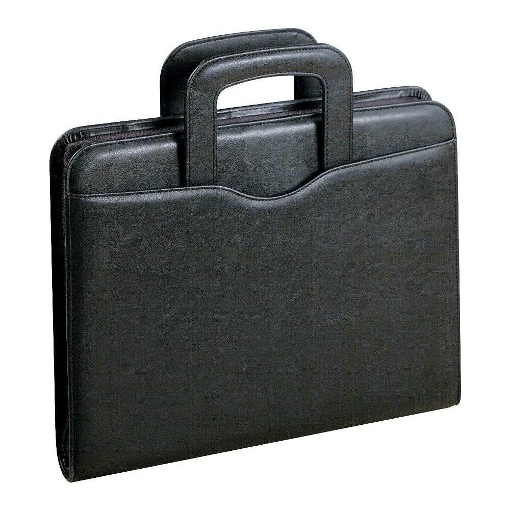 Image of Day-Timer Vinyl Attache With Retractable Handles, Black