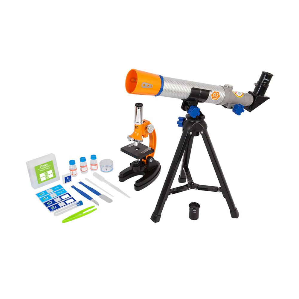 Image of Discovery Telescope and Microscope Combo Set with Hard Case