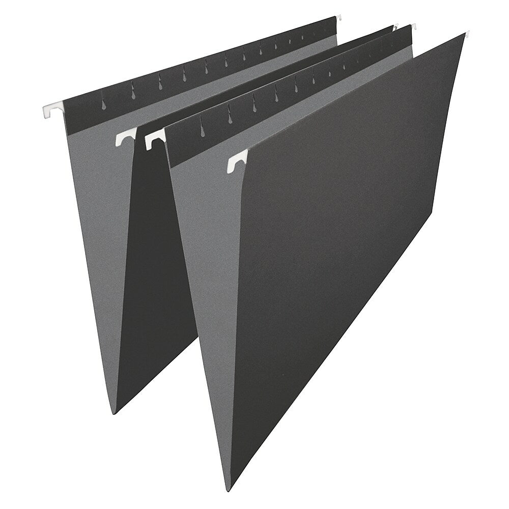 Image of Staples Black Hanging File Folders - Legal Size - 25 Pack