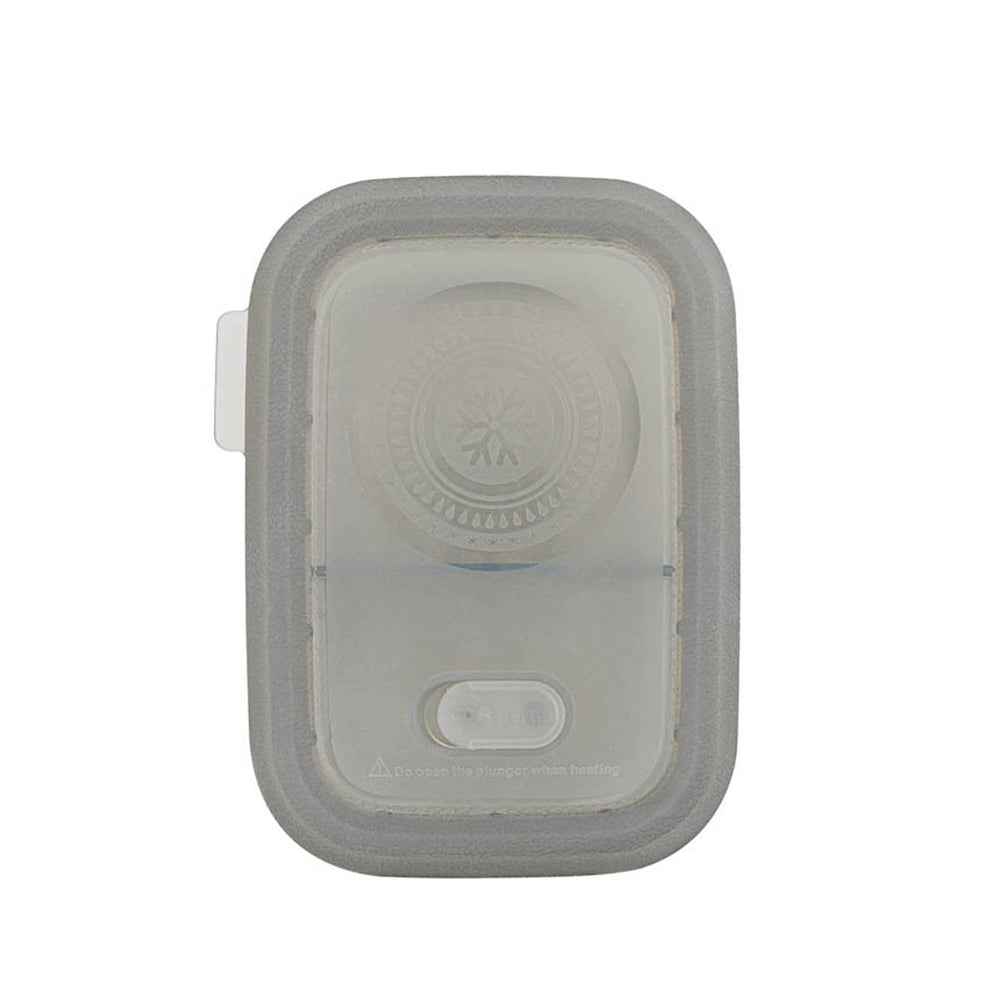 Image of Minimal Silicone Bento Lunch Box - Grey - 700ml - Set of 2