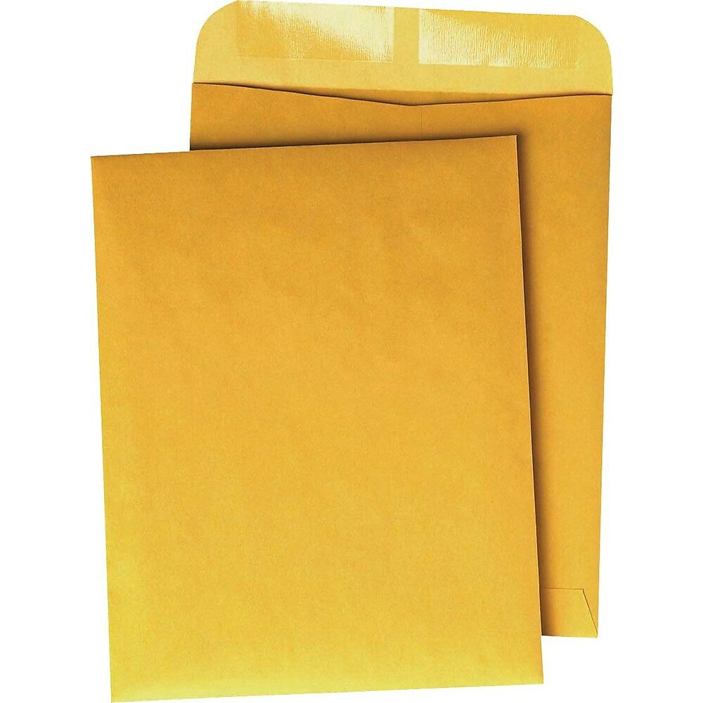 Image of Quality Park Gummed Kraft Catalogue Envelopes - 12" x 16" - 200 Pack