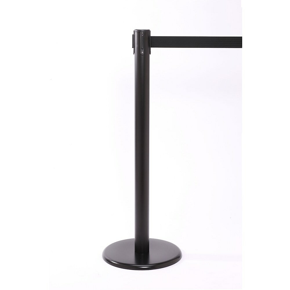 Image of Wamaco Stanchion Post with Retractable Belt - Black