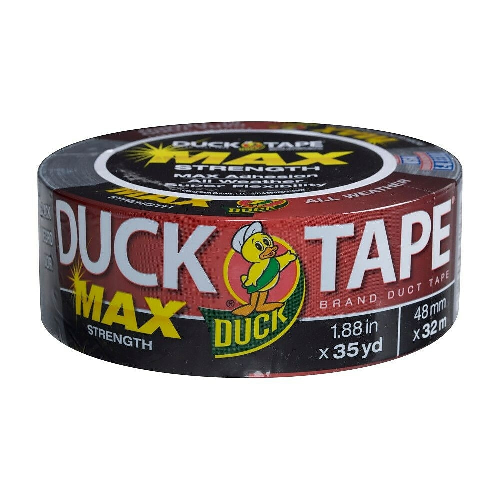 Image of Duck Brand MAX Strength Duct Tape, 1.88" x 35 Yd., Black (240867)