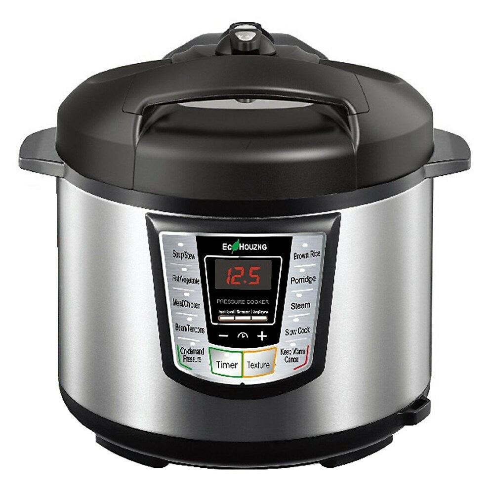 Image of Ecohouzng Electric Pressure Cooker, 12.4" x 12.4" x 12.4", Black