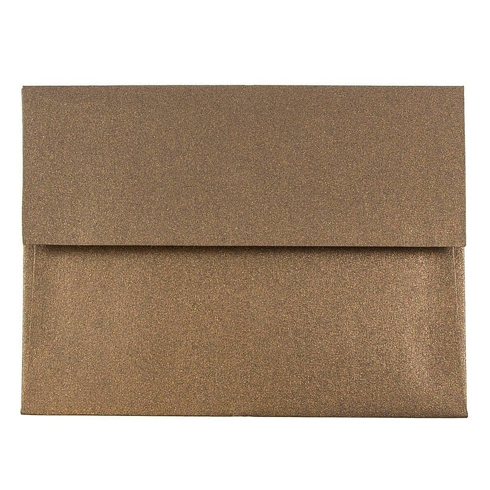 Image of JAM Paper A2 Invitation Envelopes, 4.38 x 5.75, Stardream Metallic Bronze, 250 Pack (GCST602H), Brown