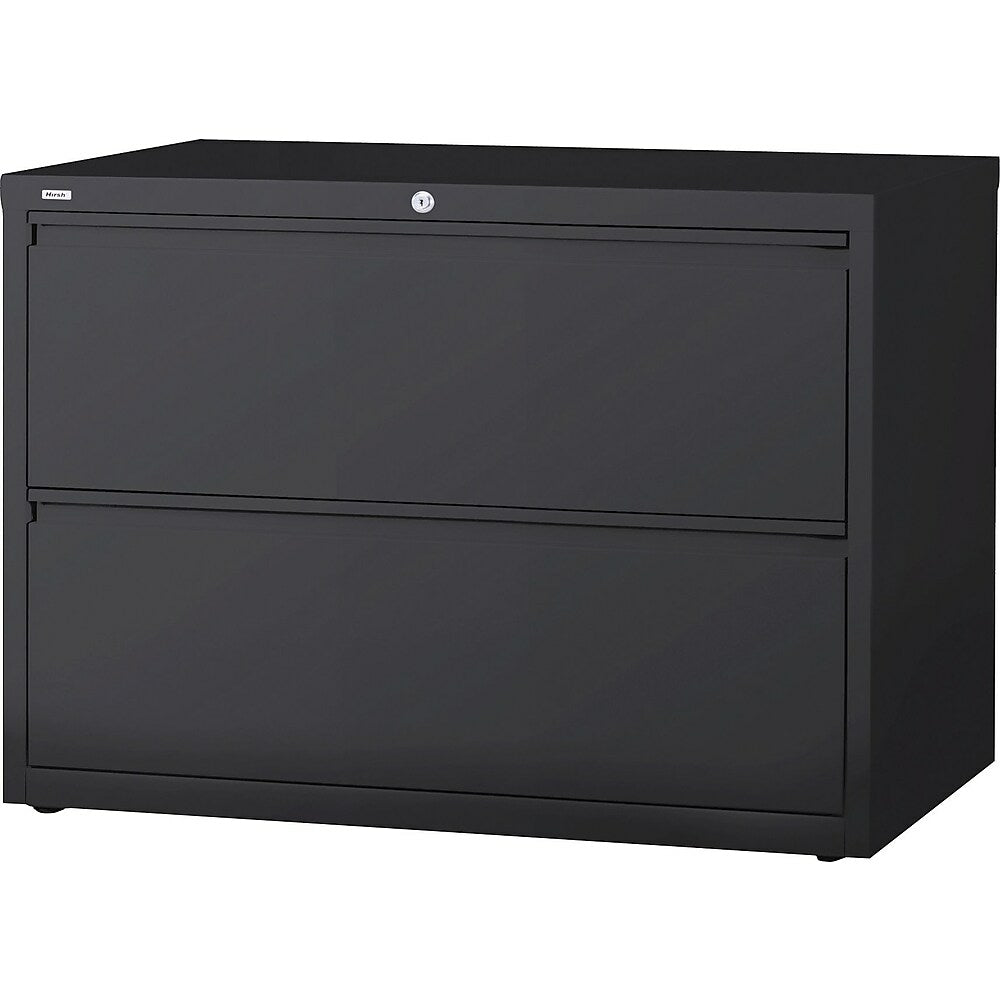 Image of Hirsh HL 10000 Series Lateral File 2- Drawer Cabinet, Charcoal, Black