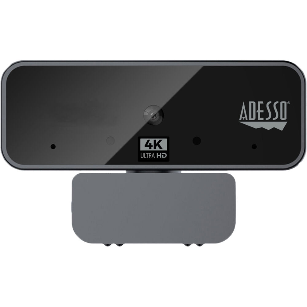 Image of Adesso CyberTrack H6 4K Ultra HD USB Webcam with Built-In Stereo Microphone and Privacy Shutter, Black