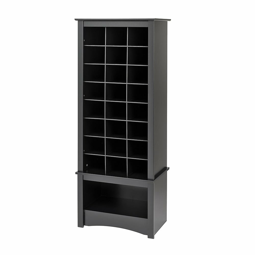 Image of Prepac Tall Shoe Cubbie Cabinet - Black