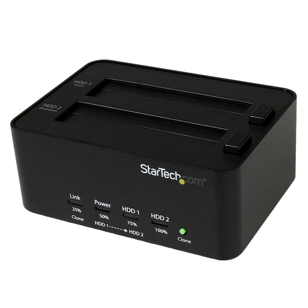 Image of Startech USB 3.0 SATA 2.5/3.5" HDD/SSD Duplicator Docking Station