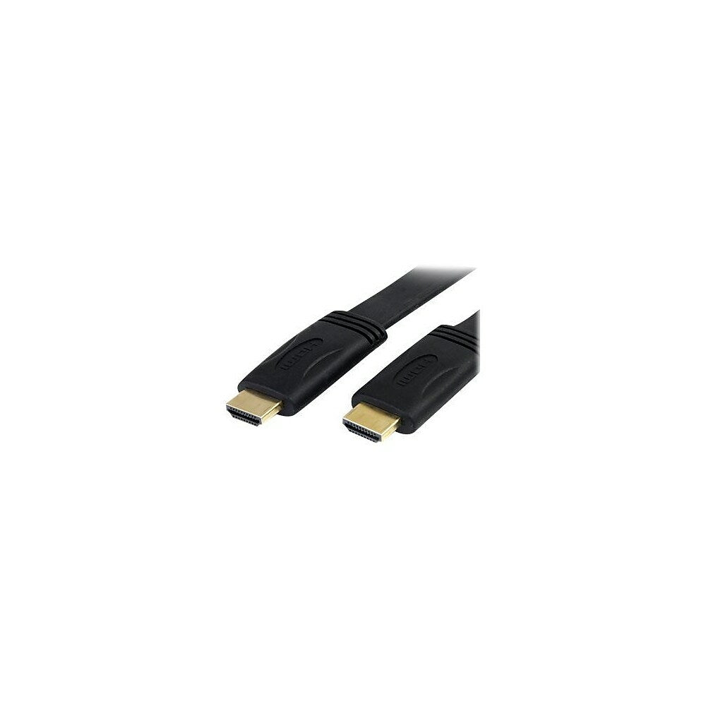 Image of StarTech 6' Flat High Speed Male/Male Hdmi Cable With Ethernet, Black