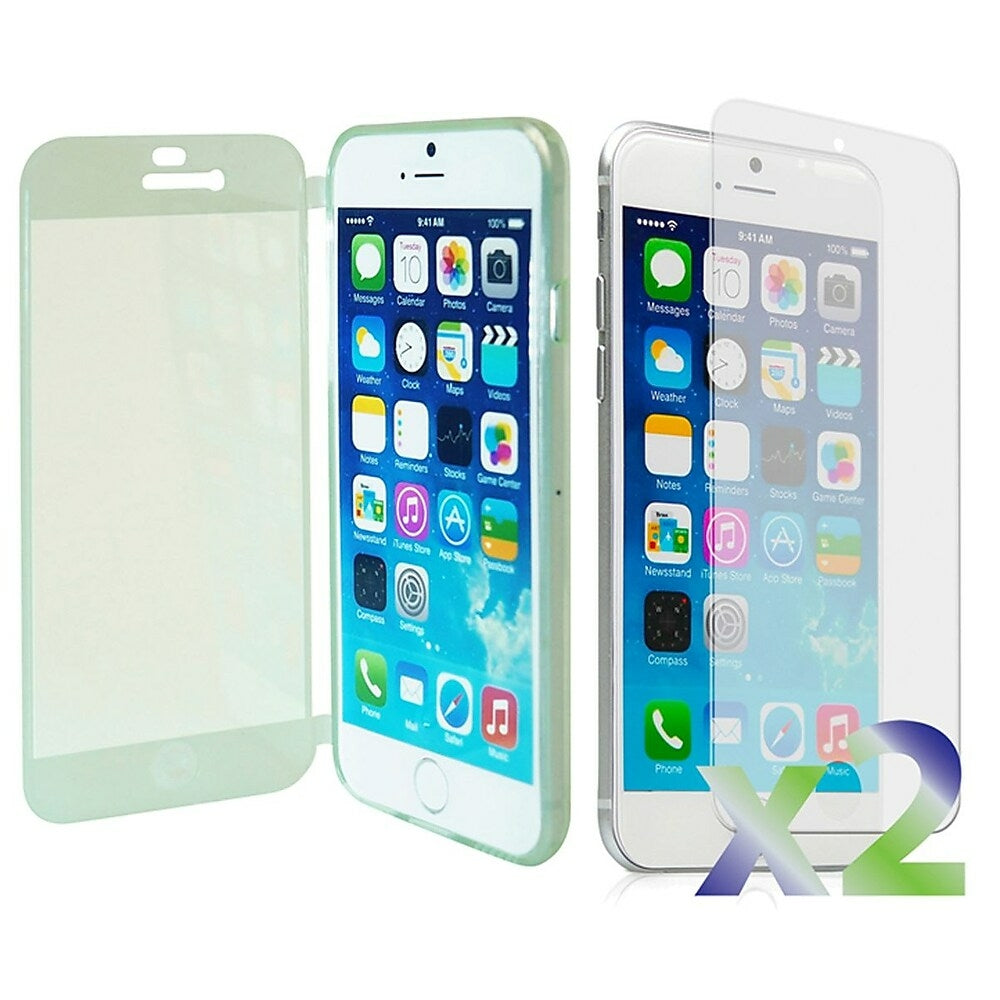 Image of Exian Transparent Case with Front Cover for iPhone 6 - Green