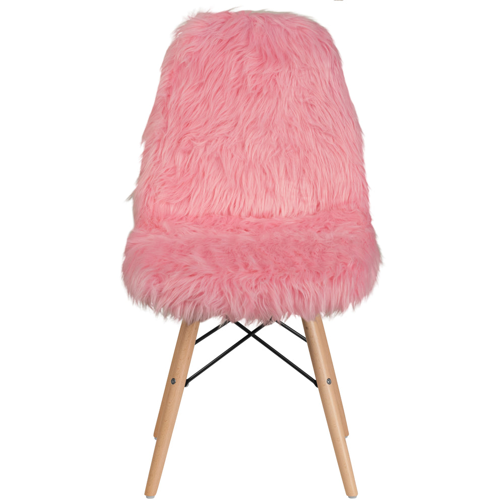 Image of Flash Furniture Faux Fur Shaggy Chair, Light Pink (4DL8)