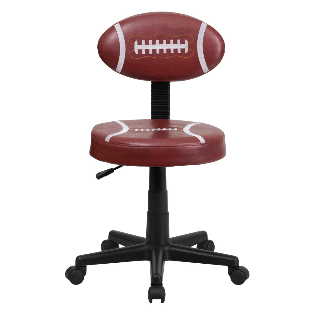 Image of Flash Furniture Swivel Task Chair - Football, Brown