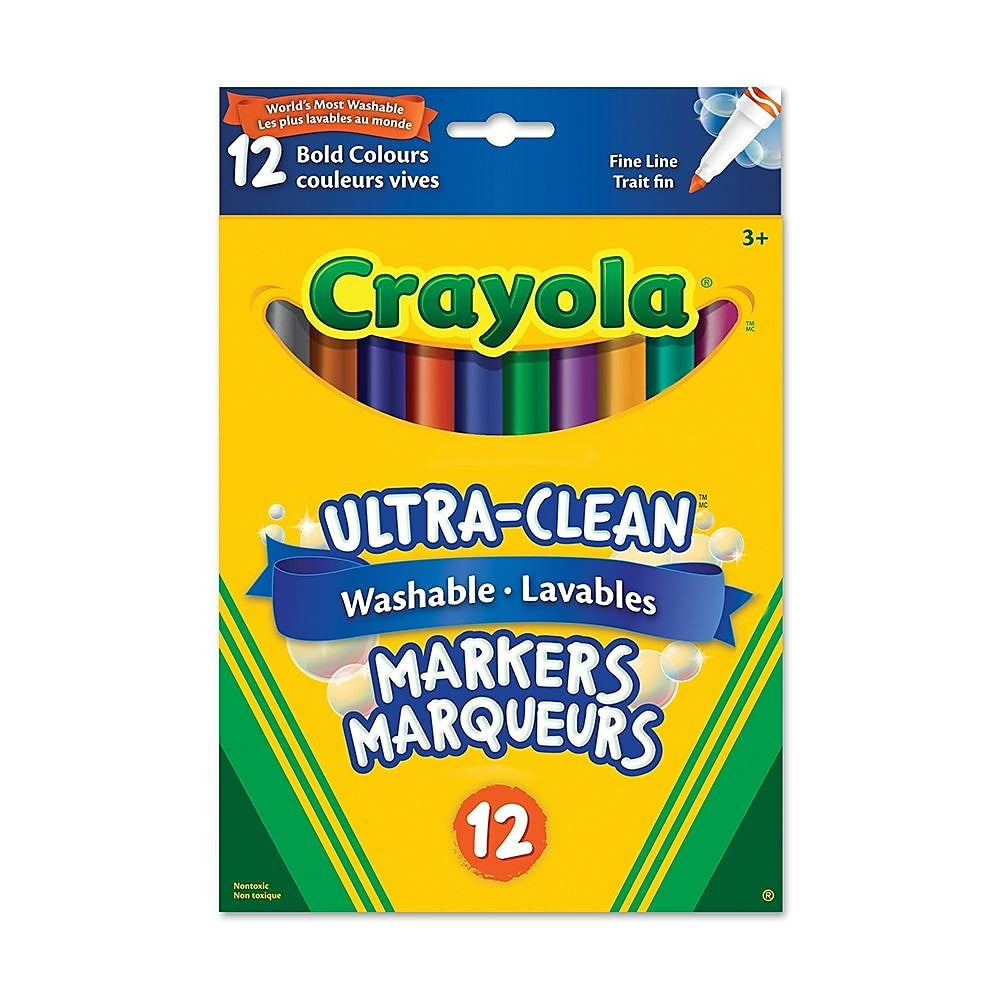 Image of Crayola Thin Tip Washable Markers - 12 Pack