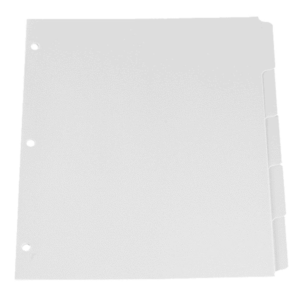 Image of Oxford Plain Tab Dividers - 5 Tab - Letter Size - White