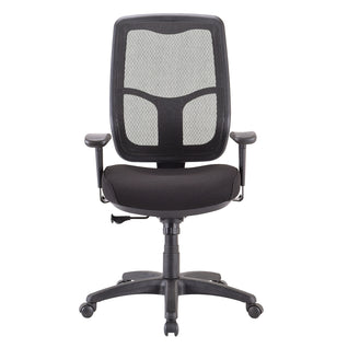 Flash Furniture Chaise de bureau ergonomique pivotante en maille blanche à  dossier haut avec cadre blanc et bras rabattables