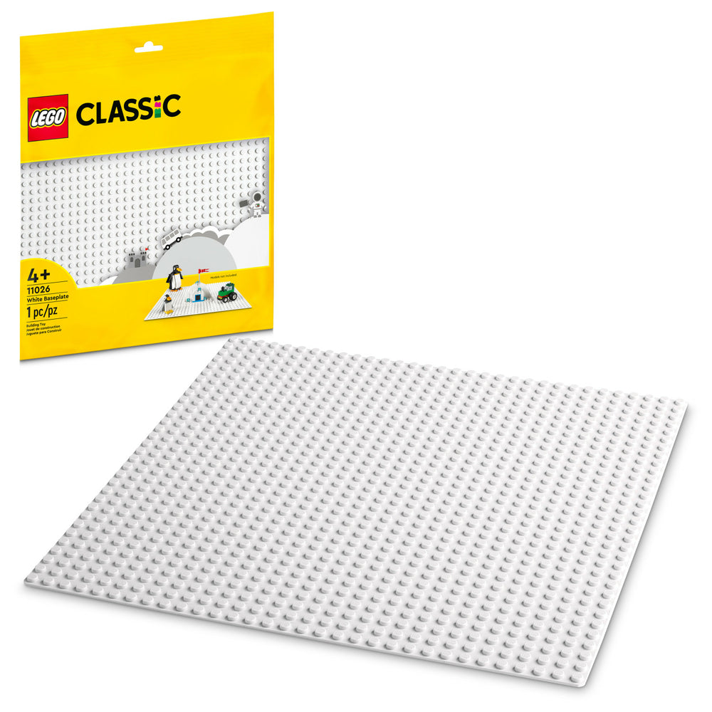 Image of LEGO Classic White Baseplate Building Kit for Kids - 1 Piece
